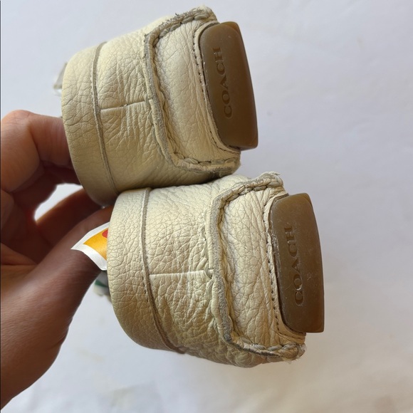 Coach Amber Driving Loafer Flat Moccasin White 7 Leather Designer Casual Cute - Picture 8 of 17